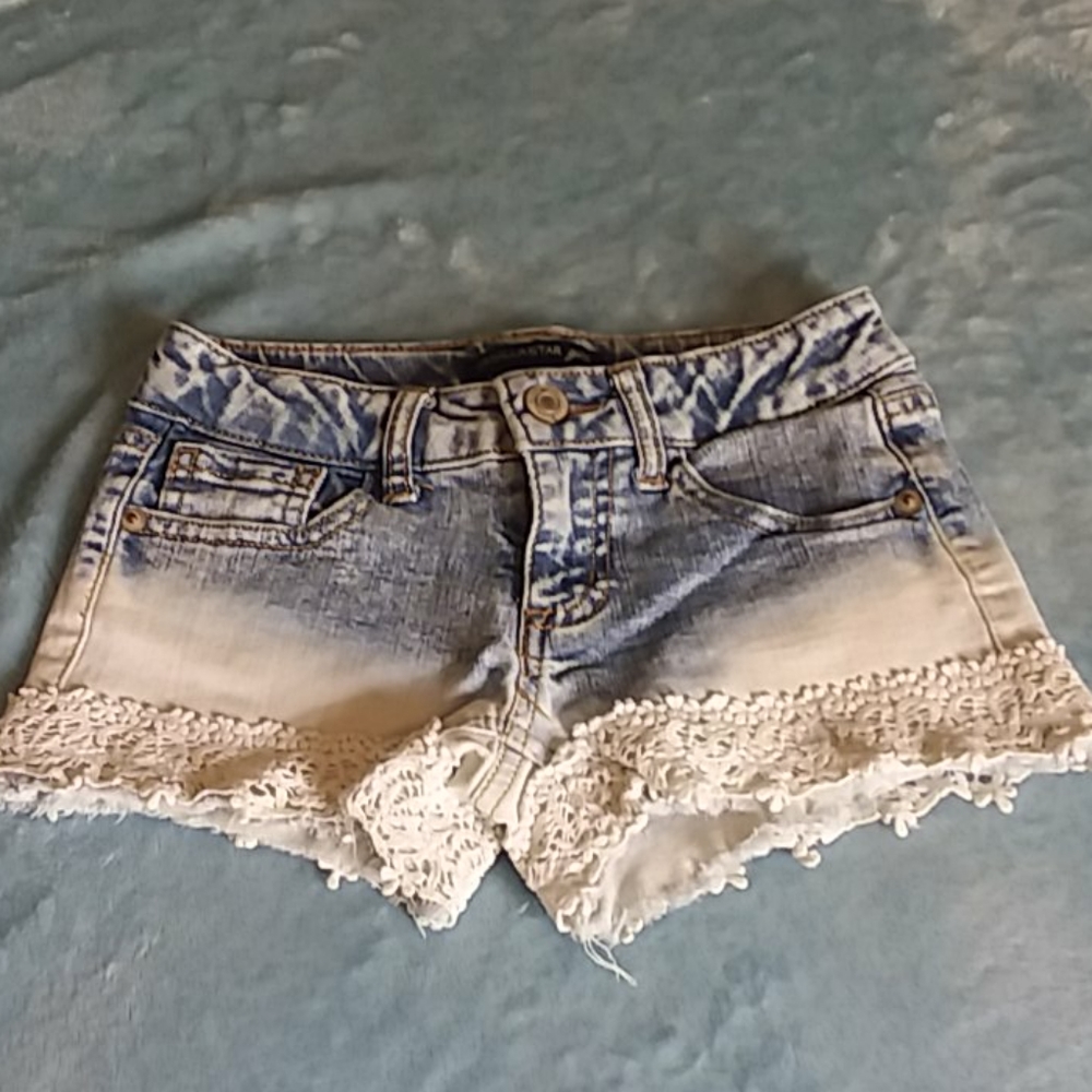 Girls blue jean shorts
